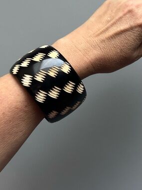 Monies Carved Geo Runway Bracelet